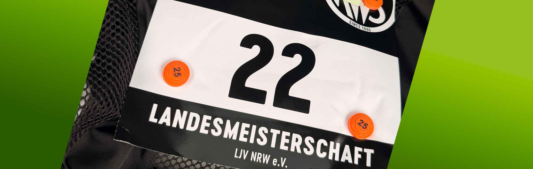 Startnummer 22 bei der Landesmeisterschaft 2026 des LJV NRW