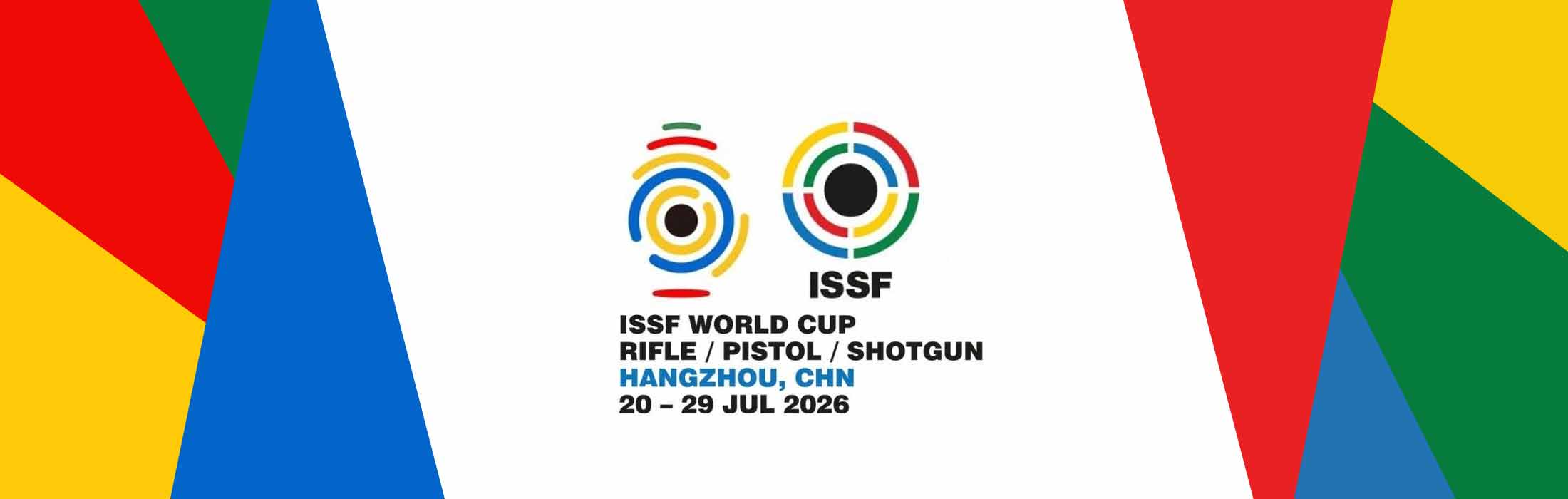 headerbild mit Logo und Text zum ISSF World Cup Shotgun in Hangzhou/China